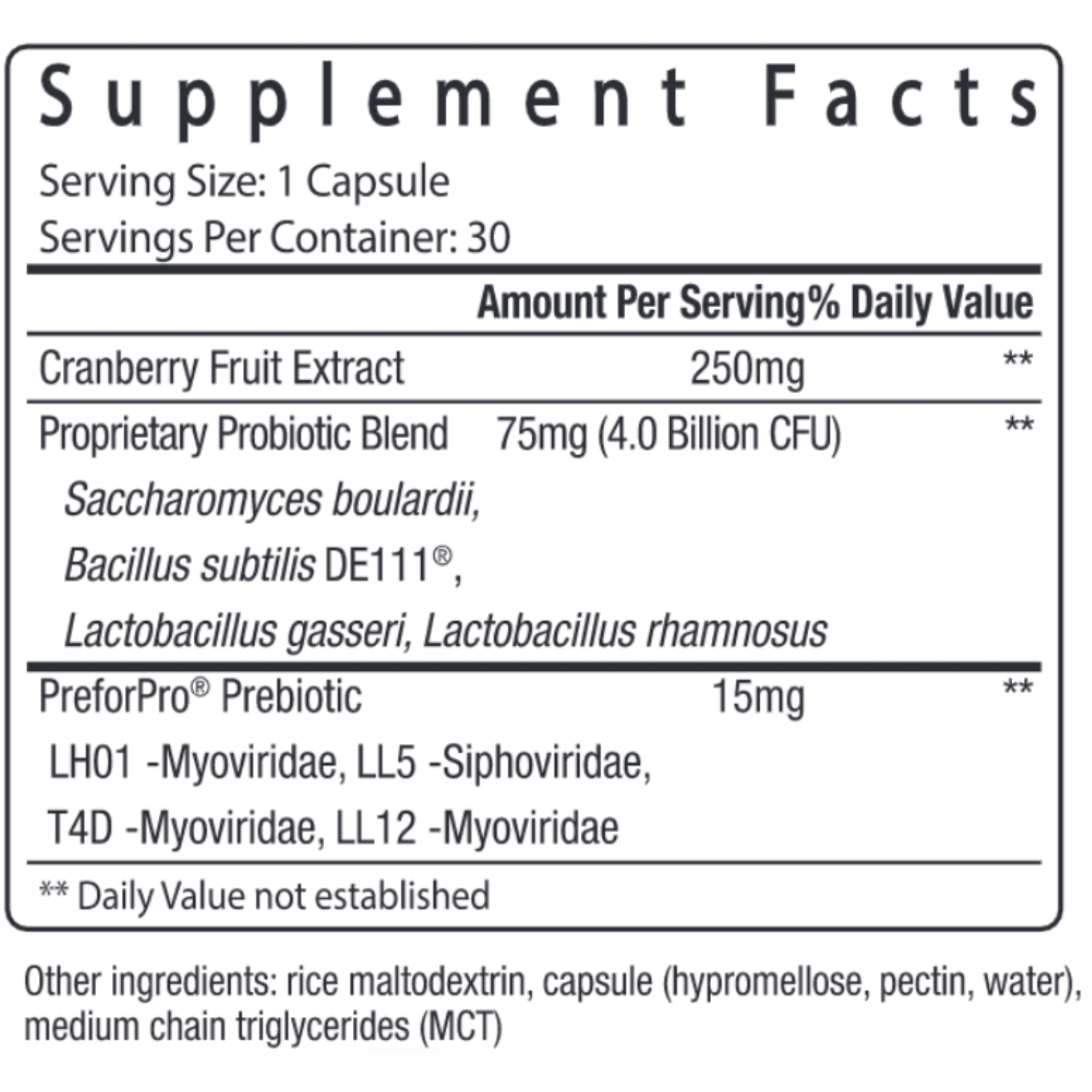 Women's Oral Probiotics