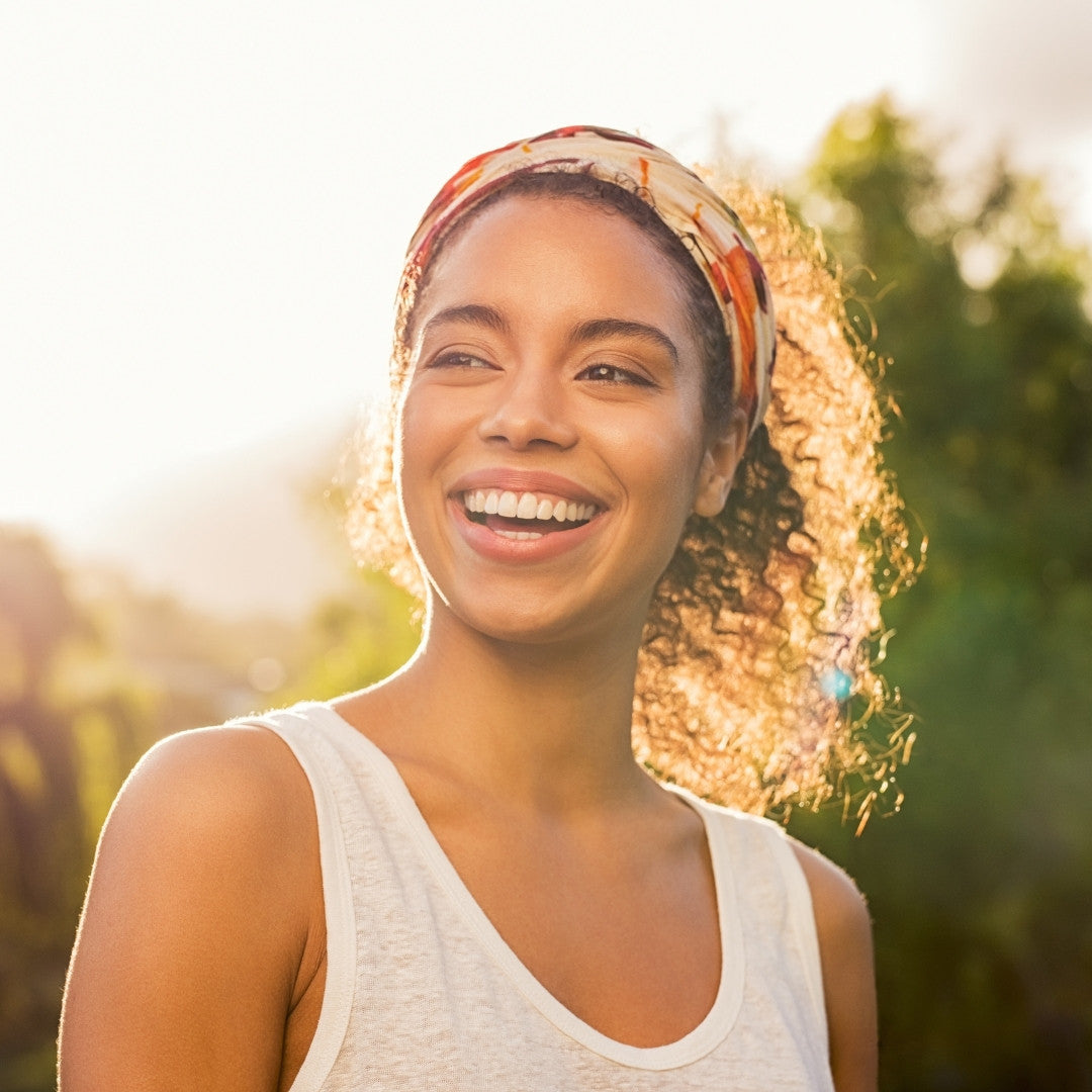 Woman smiling