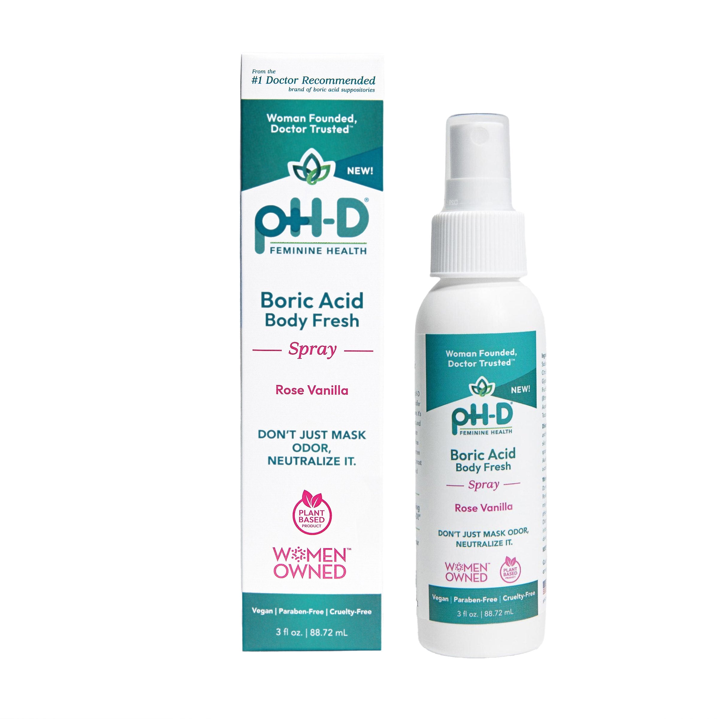 Boric Acid Body Fresh Spray Bottle