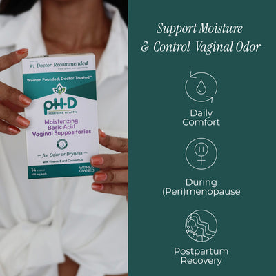 Boric Acid Vaginal Suppositories | pH-D Feminine Health