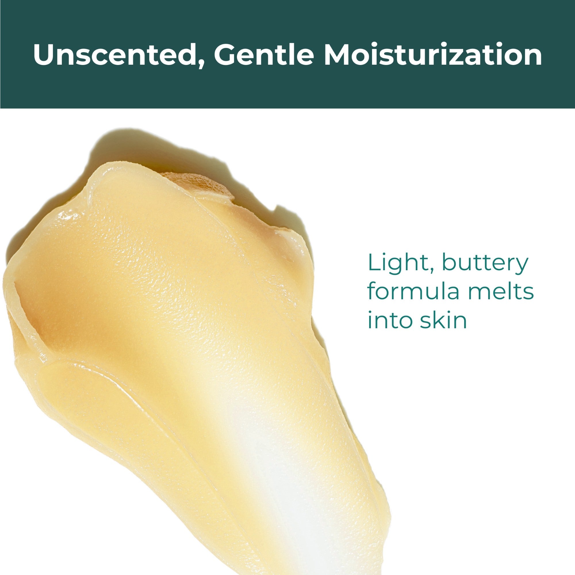 Tan, skin-tone-colored balm spread across a white background