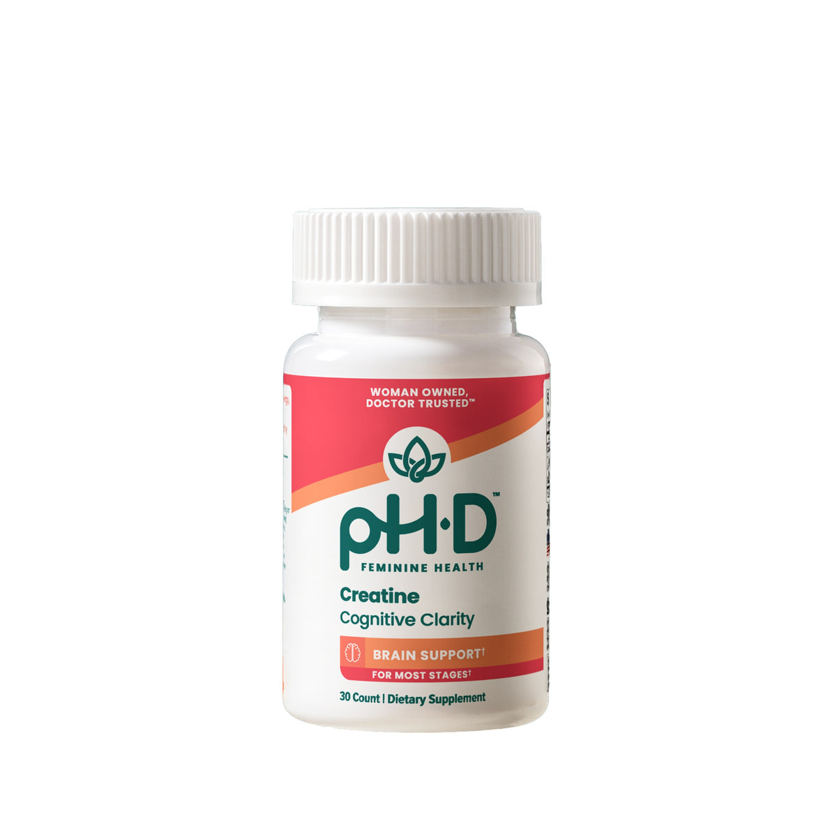 A bottle of pH-D Creatine Cognitive Clarity. 