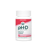 A white bottle of pH-D Feminine Health Daily Oral Probiotic. 