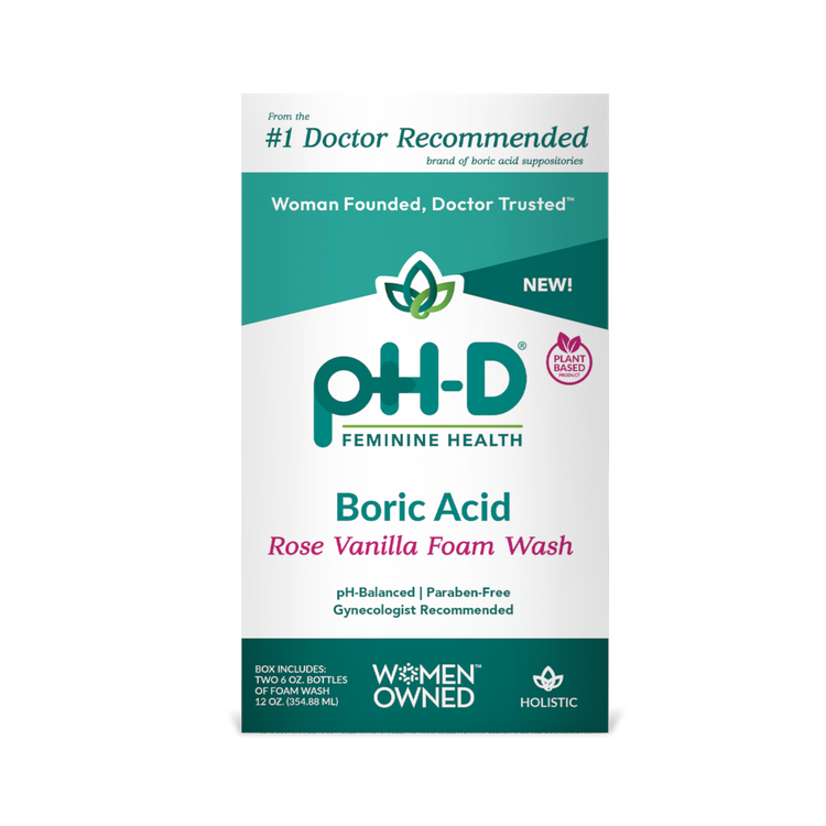 pH-D Boric Acid Rose Vanilla Foam Wash - 2 pack
