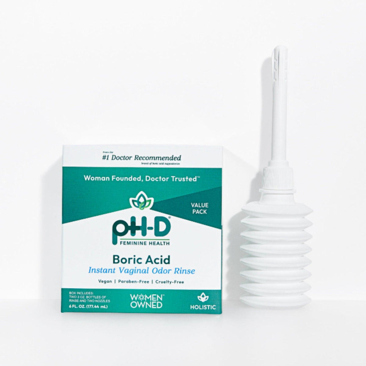 Tmf Acid Rinse pH-D Vaginal Odor Rinse with Boric Acid - 2-count Value Pack