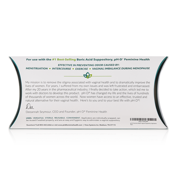 pH-D Vaginal Suppository Applicators